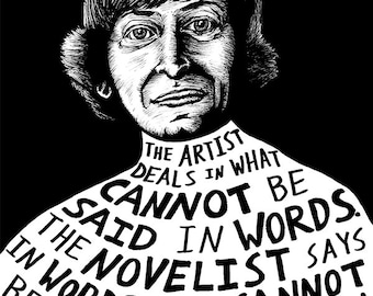 Ursula LeGuin - Author Portrait & Quote - 12x16 Art Print for Classrooms, Libraries and Book Lovers