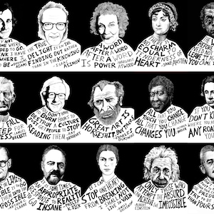 5 Author Quote Posters - High-Resolution Digital Files - 40+ Authors Available!