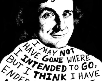 Douglas Adams - Author Portrait & Quote - 12x16 Art Print for Classrooms, Libraries and Book Lovers