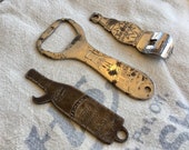 Antique Bottle Openers, PBR, Saegertown Ginger Ale, NuGrape, Vaughan Chicago, Vintage Bar, free domestic shipping
