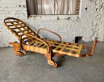 Midcentury Lounger, sanatorium, Vintage Medical, Lounge Chair, Rare and Unusual, 1940s