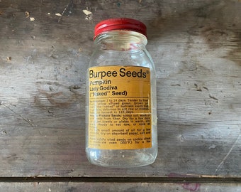 Vintage Mason Jar, Pumpkin seed packet from Zettler General Store, Columbus Ohio, canning jar collectible ephemera FREE DOMESTIC SHIPPING