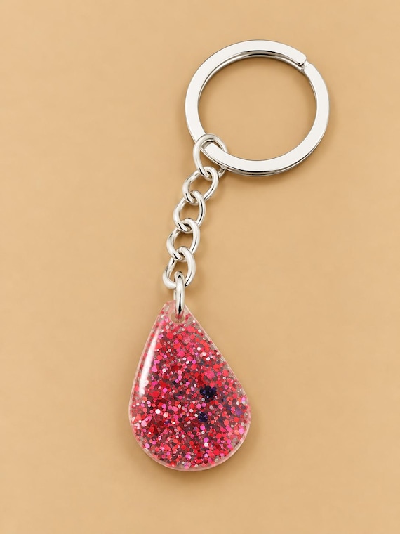 Red Resin Keychain