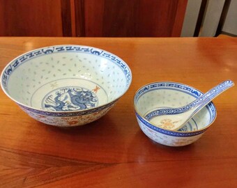 Porcelana china antigua de la década de 1960.