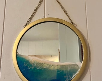 Ocean Resin Gold Mirror