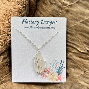 Hawaiian White Sea Glass Necklace