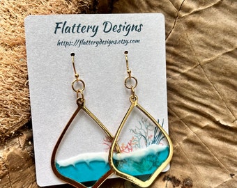 Ocean Resin Earrings