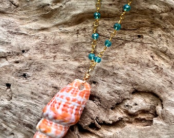 Hawaiian Miter Shell Statement Necklace