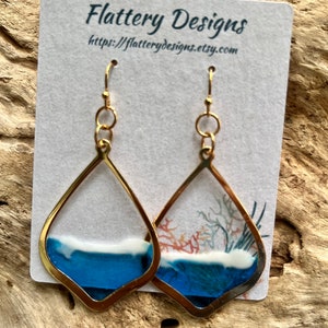 Ocean Resin Earrings image 2