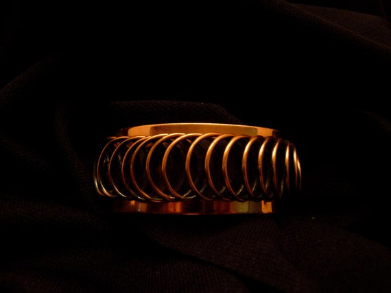 Bracelet,copper coil bracelet, solid copper cuff. - image 2