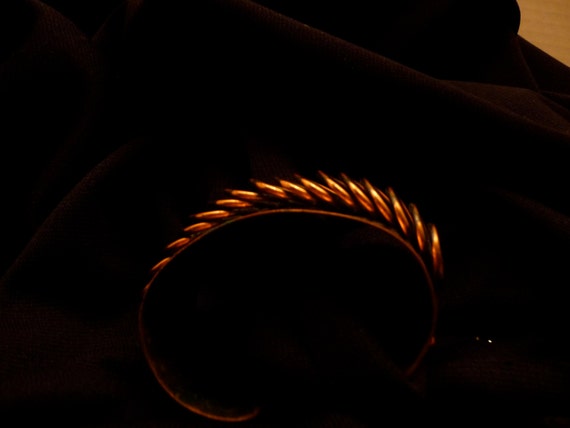 Bracelet,copper coil bracelet, solid copper cuff. - image 3