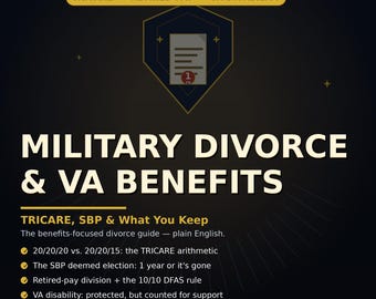 Military Divorce & VA Benefits: TRICARE Rules, SBP Deadline, Retired Pay Division Guide