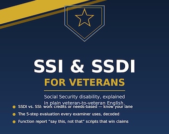 SSI and SSDI for Veterans: Social Security Disability Guide with 5 Step Evaluation Function Report Scripts Appeals and Work Rules (Ebook)