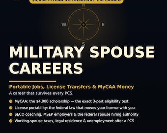 Military Spouse Careers: Portable Jobs, License Transfers and MyCAA Money — PCS-Proof Employment Guide