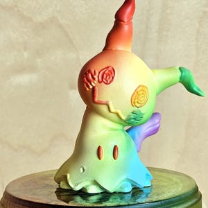 Mimikyu Poké ghost statue - hand painted Rainbow Rare - artist Limited Edition