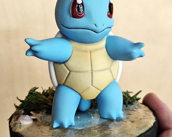 Squirtle Poké statue - hand painted by artist