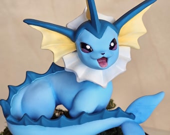 Vaporeon Poké statue - hand painted by artist