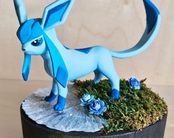 Glaceon Poké statue - hand painted by artist