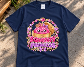 Squishy-Prinzessinnen-Shirt, süßes T-Shirt mit Knödel-Motiv, Kawaii-Geschenk für Squishy-Fans, Outfit für Mädchengeburtstage
