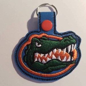 NCAA Florida Gators Leather Key Fob With Silver Concho - Officially Licensed Team Spirit Accessory