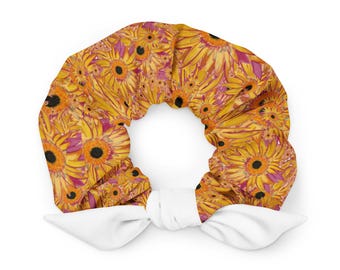 Recycled Scrunchie - Happy Flowers