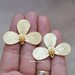 1 pair post connectors earrings stud ear blank flower 22k matte gold Plated with stainless steel Post Turkish jewellery findings mdla667