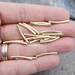 20 Tube Beads Curved spacers Gold plated over brass 20 x 2mm turkish jewelry supplies findings mdla182b