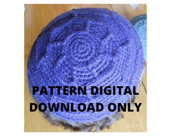 Pattern for Mens Jacobs Wheel Kippah, Digital Download Only