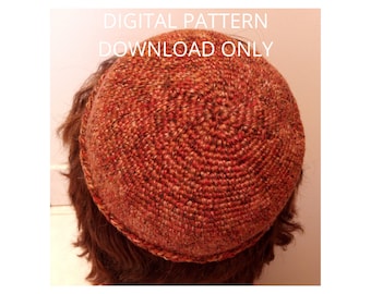 PATTERN Mens Plain Kippah, DIY Kippah for All Sizes, Basic Kippot Pattern, Digital Download Only