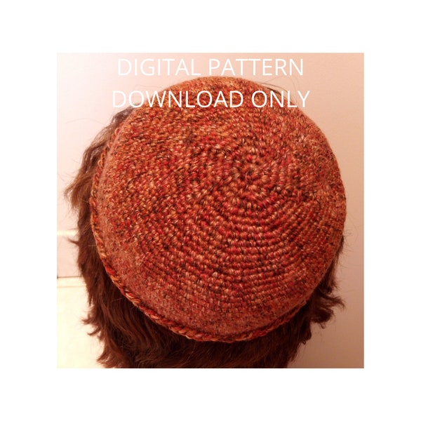 MUSTER einfachem Männer-Kippah, DIY Kippah für alle Größen, Basic Kippot Schnittmuster, nur digitaler Download