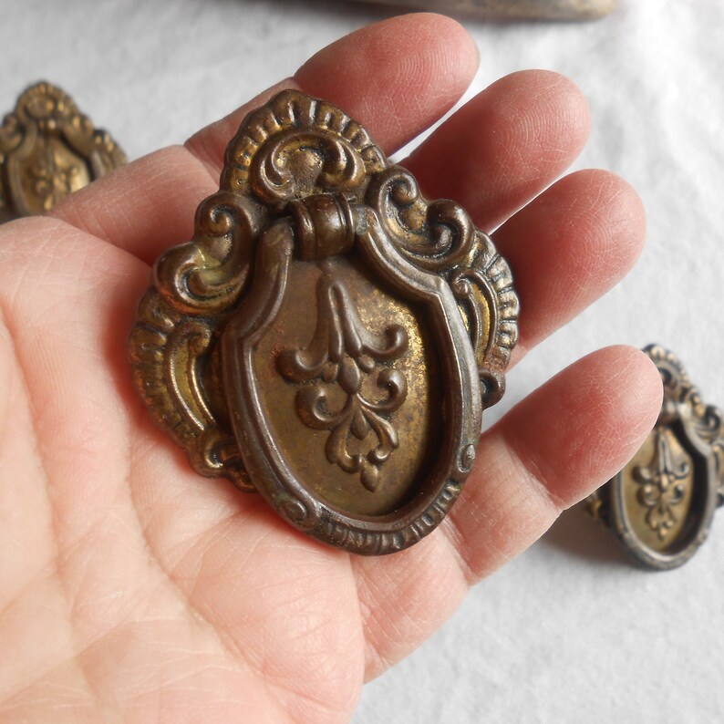 Vintage Furniture Restoration Fancy Metalwork Brass Image 0