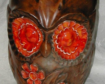 Treasure Craft Cookie Jar, 1970s Snack Holder, Kitchen Decor, Chalkware Cooky Jar