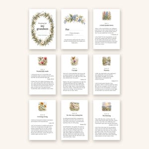 Printable Prayer Cards for Grandchildren, 31 KJV Scripture Cards, 4x6 Instant Download, Granddaughter and Grandson Versions, Grandma Gift image 2
