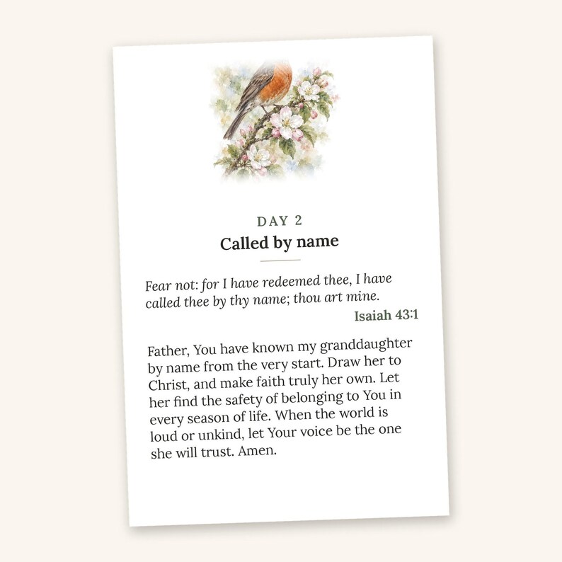 Printable Prayer Cards for Grandchildren, 31 KJV Scripture Cards, 4x6 Instant Download, Granddaughter and Grandson Versions, Grandma Gift image 3