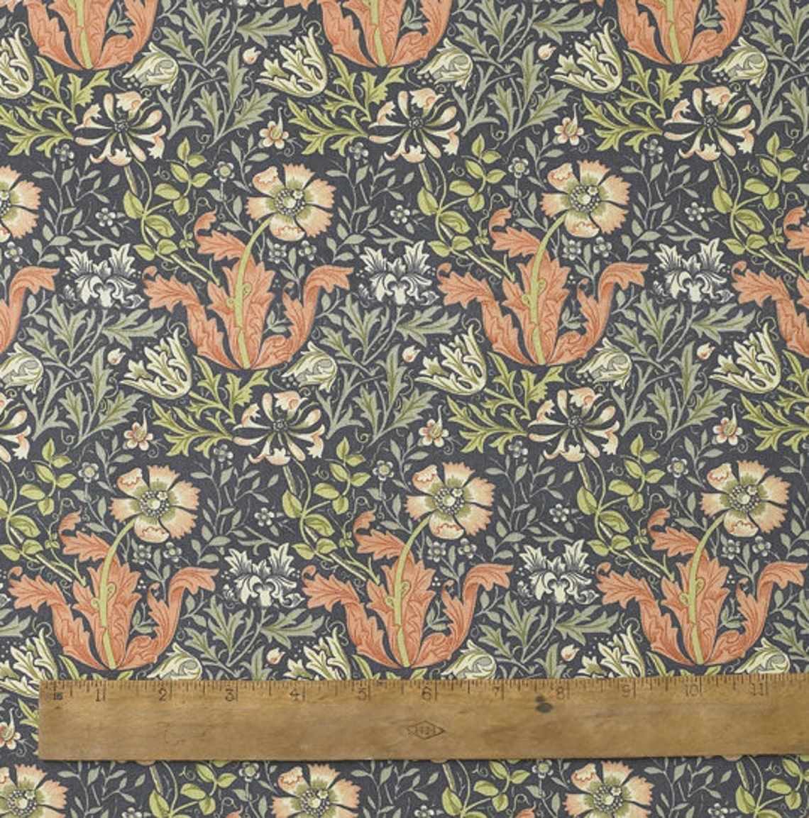 Licensed William Morris Compton Floral 100 Cotton Fabric by Etsy