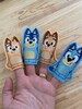 Blue Dog Finger Puppets - Bluey, Bingo, Chilli, Bandit, The Grannies, Muffin & Socks 