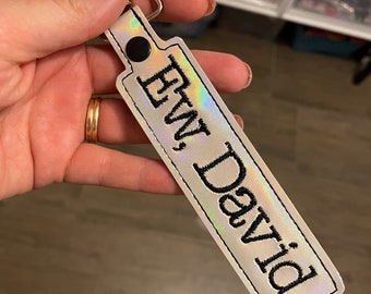 Ew, David Keychain - snap tab, key fob, Shitts Creek