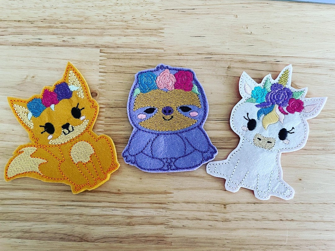 Finger Puppets Unicorn, Sloth, Pig, Bunny & Fox - Etsy