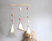 Driftwood Sailboats Mobile Natural Wooden Ships Nautical Nursery Decor Custom Order for Christy