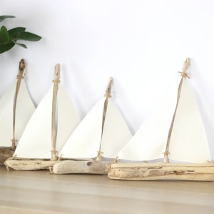 Driftwood Sailboats Pair of 8 Ships Ornaments Nautical Home / Wedding / Office Interior Design Drift Wood Ships Ready to Ship image 10