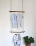 Driftwood Clothes Rail -- 59 cm (23.2') -- Double Sea Wood Branches and Rope Clothes Hanger -- Ready to Ship 