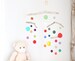 Driftwood and Felt Balls Mobile For Gender Neutral Nursery -- Kinetic Baby Mobile Felt Balls from 2.5 to 4 cm (1' to 1.6') -- Ready to ship 