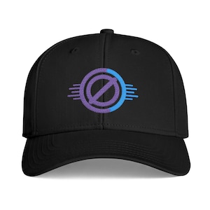 Boné bordado WITCHNØTIST™ Ø | Boné de beisebol preto com tema de bruxa | Moda urbana gótica hipnótica | Boné oculto