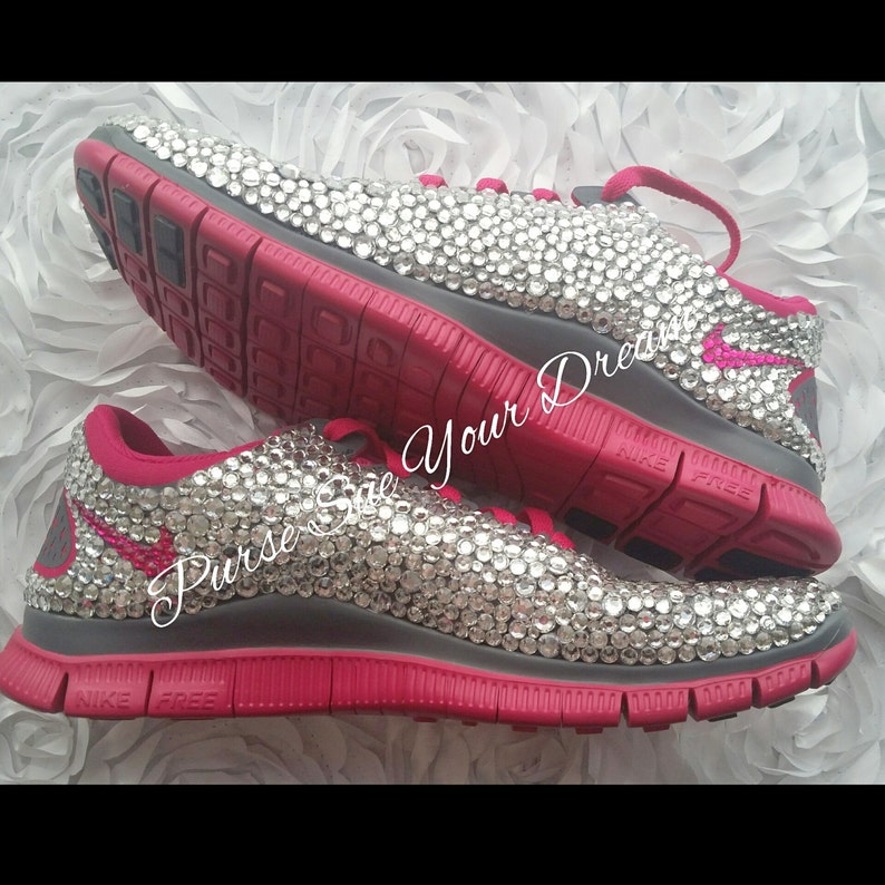 Custom Crystal Swarovski Rhinestone Nike Free Shoes Etsy Custom Crystal Swarovski Rhinestone Nike Free Shoes Etsy