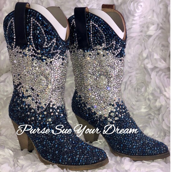 crystal rhinestone boots