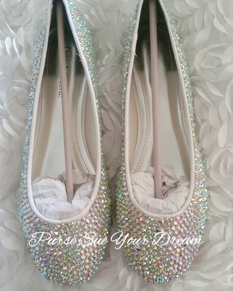 Swarovski Crystal Rhinestone Wedding Ballet Flat Bridal Flat Etsy