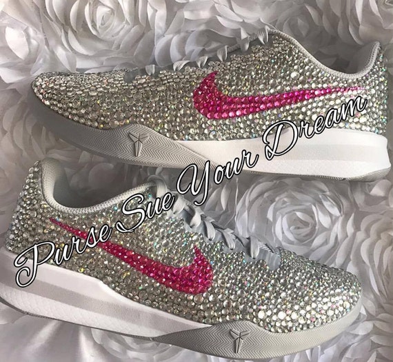 Custom Kobe Mentality II Designed Shoes Swarovski Crystal Designs custom Shoes Made to Order Advertising Listing ONLY Etsy