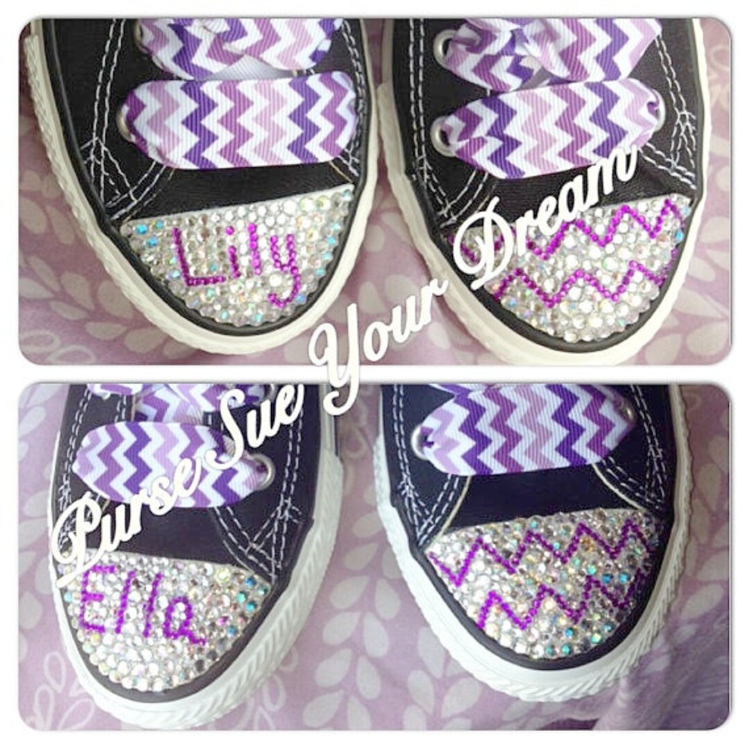 Custom Rhinestone Shoes With Personalized NAME Bling Sparkle Shoes ...