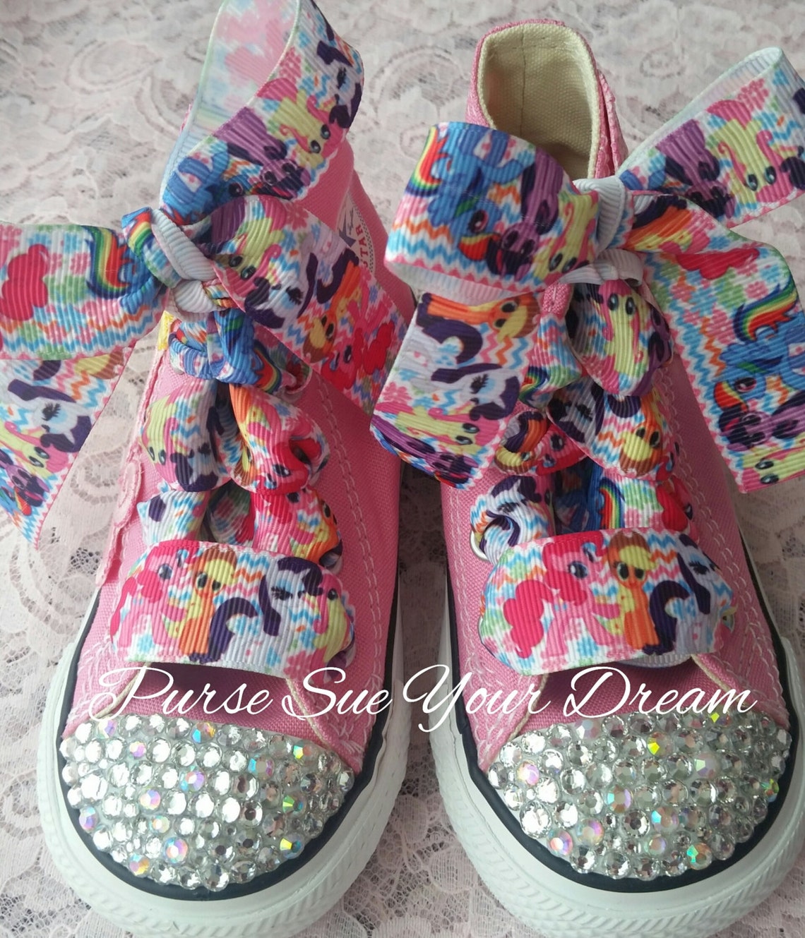 MY LITTLE PONY Swarovski Crystal Converse Shoes My Little Pony - Etsy