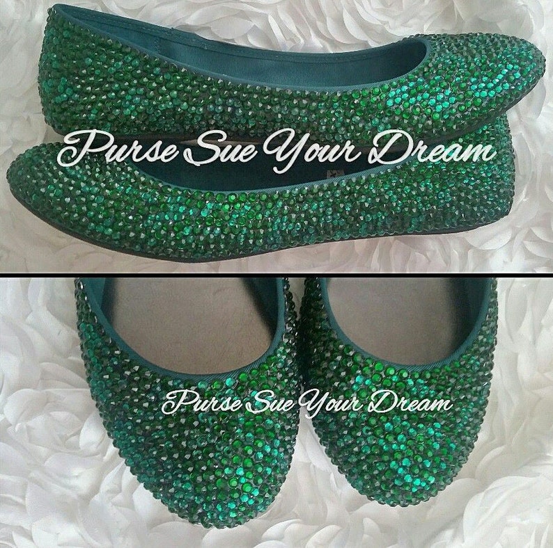 emerald green ballet flats